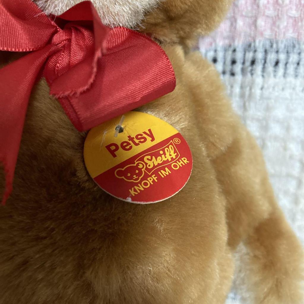 [USED] Steiff Petsy 012051 Teddy Bear Plush Toy, Used
