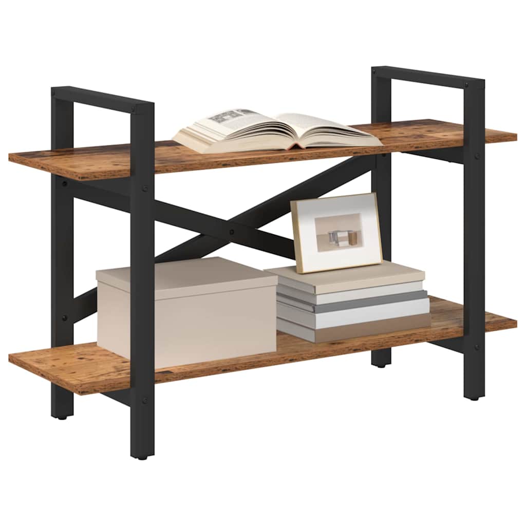 Vintage Wood Bookshelf 100 x 33.5 x 64 cm Particleboard