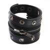 Bracciale Regolabile Stile Punk Rocker Catena in Ecopelle Per Outfit Edgy da Esterno Quotidiano