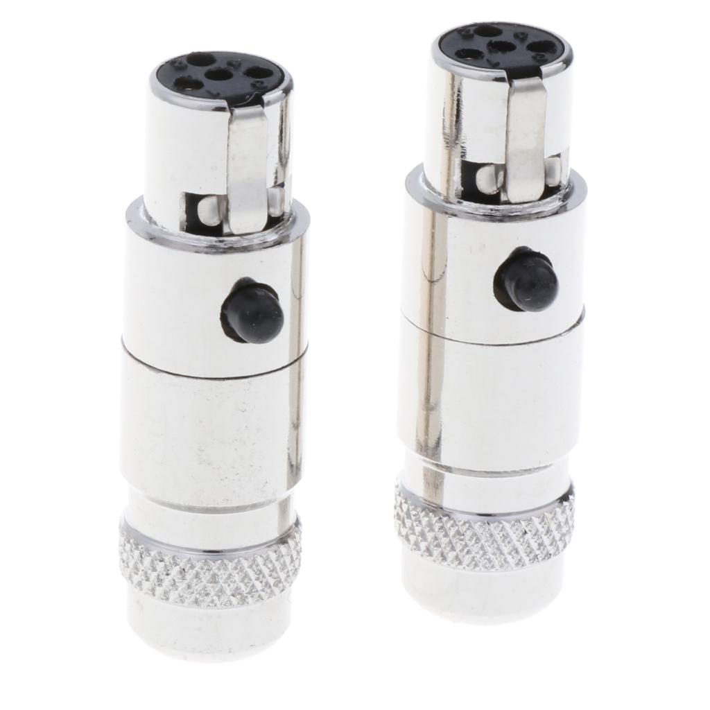 4 Pieces mm Mini XLR Female Plugs Connectors Socket