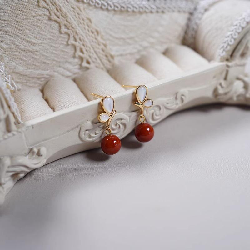 Earrings Light Luxury Retro New Chinese Earrings Niche Design Sense Fashion Versatile Earrings