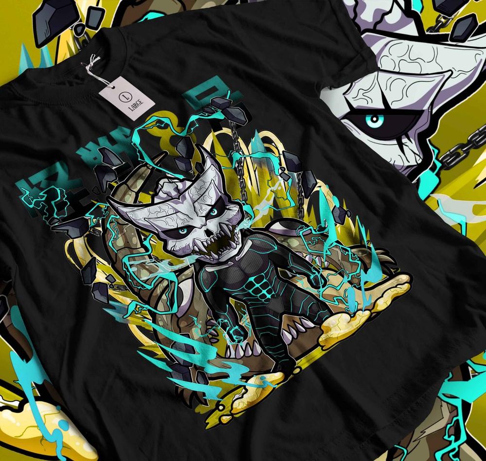 

Kaiju no 8 T-shirt Mina Shiro kaij Gift Manga Best Anime Graphic Tee Black 136 2XL