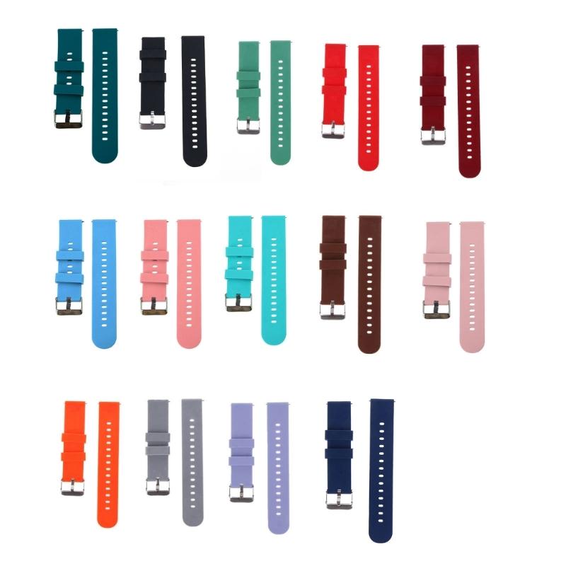 Bracelet de Montre Sport en Silicone 22mm/20mm Universel Coloré Libération Rapide Imperméable Hommes Femmes Remplacement Bracelet Souple