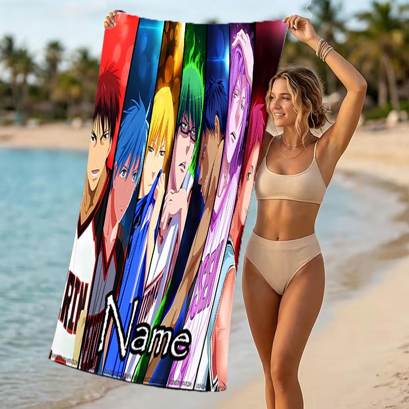 Customizable personalized beach towels Kuroko's Basketball themed designs.Suitable for the beach, yoga, sports;ideal as beach accessories