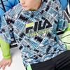 Fila Fusion Fashion Printed Loose Round Neck Breathable Knit Short Sleeve T-Shirt Men Tops Clear-Wind Coconut-Grove T11M125103F-RB