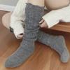 1 Pair Stockings Autumn Thigh High Stocking Harajuku Hollow Vintage Calf Sock Winter Knitting Cotton Long Socks Fashion Woman