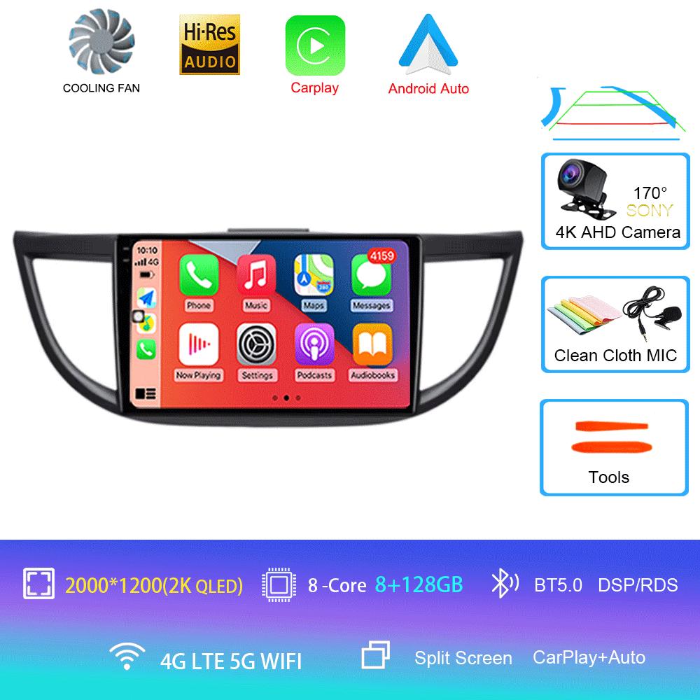 Android 14 Radio For Honda CRV CR-V 2011 2012 2013 2014 2015 2016 Carplay Mobil Multimedia Video Player Navigasi GPS 2din Screen