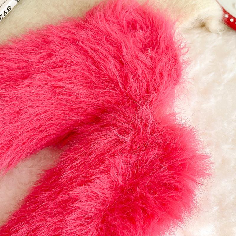 Winter Big Mouth Monster Design Warm Candy Colors Funny Lounge Sock Plush One Size Comfortable Furry Socks Gift Multi-color