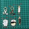 6 Medical Charm DIY Alloy Jewelry Accessories: Stethoscope, Syringe, and Nurse Oil Drop Pendants