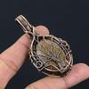 Bronzite Pendant, 999 Copper Wire Wrapped Jewelry, Gemstone Jewelry Pendant, Handmade Wedding Gift Jewelry