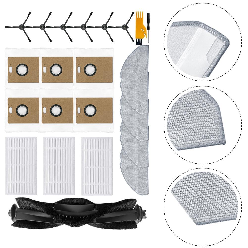 Compatible With For Tapo RV30 Max Plus/RV30 Max/RV20 Max Plus/RV20 Max Replacement Kit For Main Brush And Filter Of Robot Vacuum