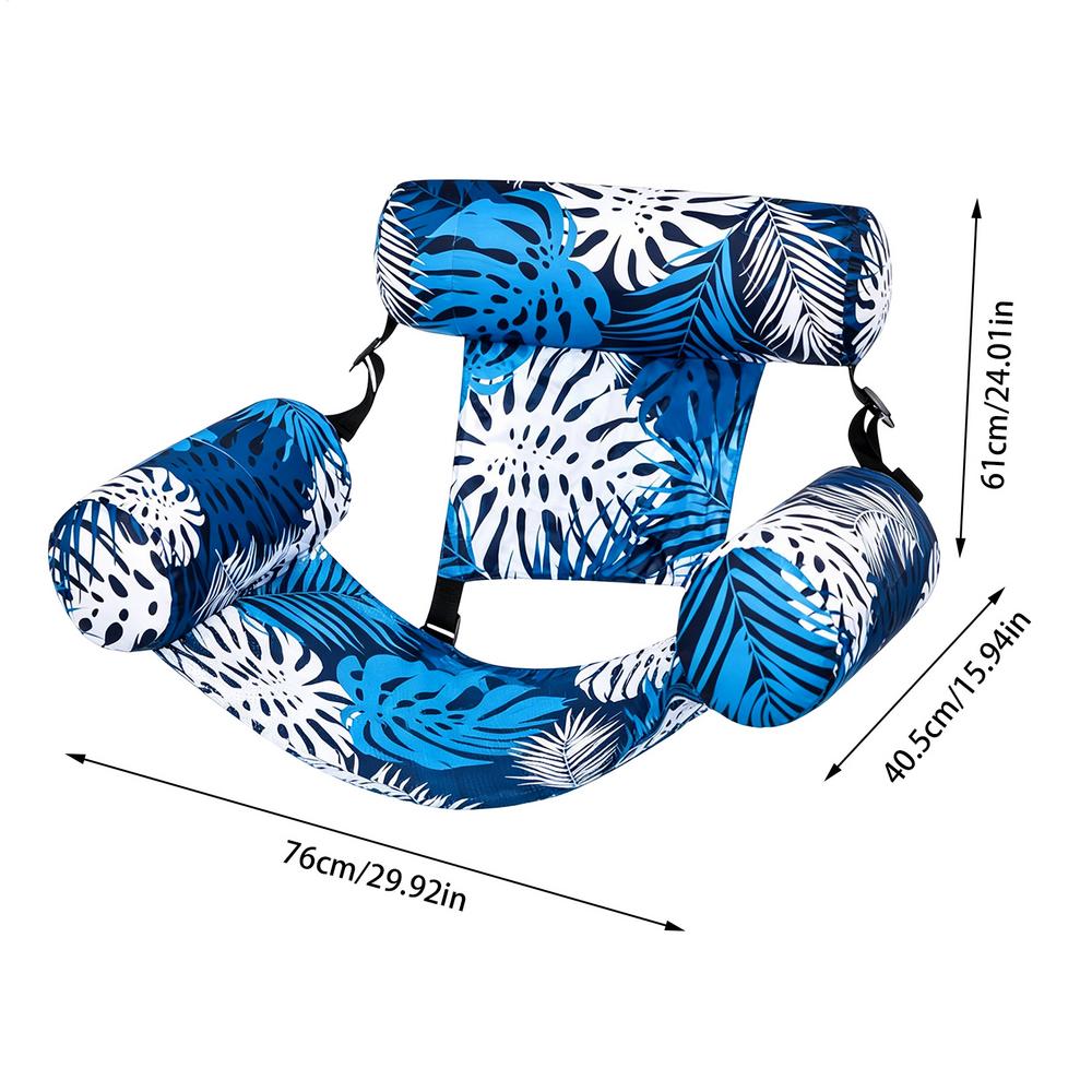 Pool Floats Chair Summer Inflatable Floating Lounger Foldable Recliner Water Floating Hammock for Pool Lake Beach Relaxation