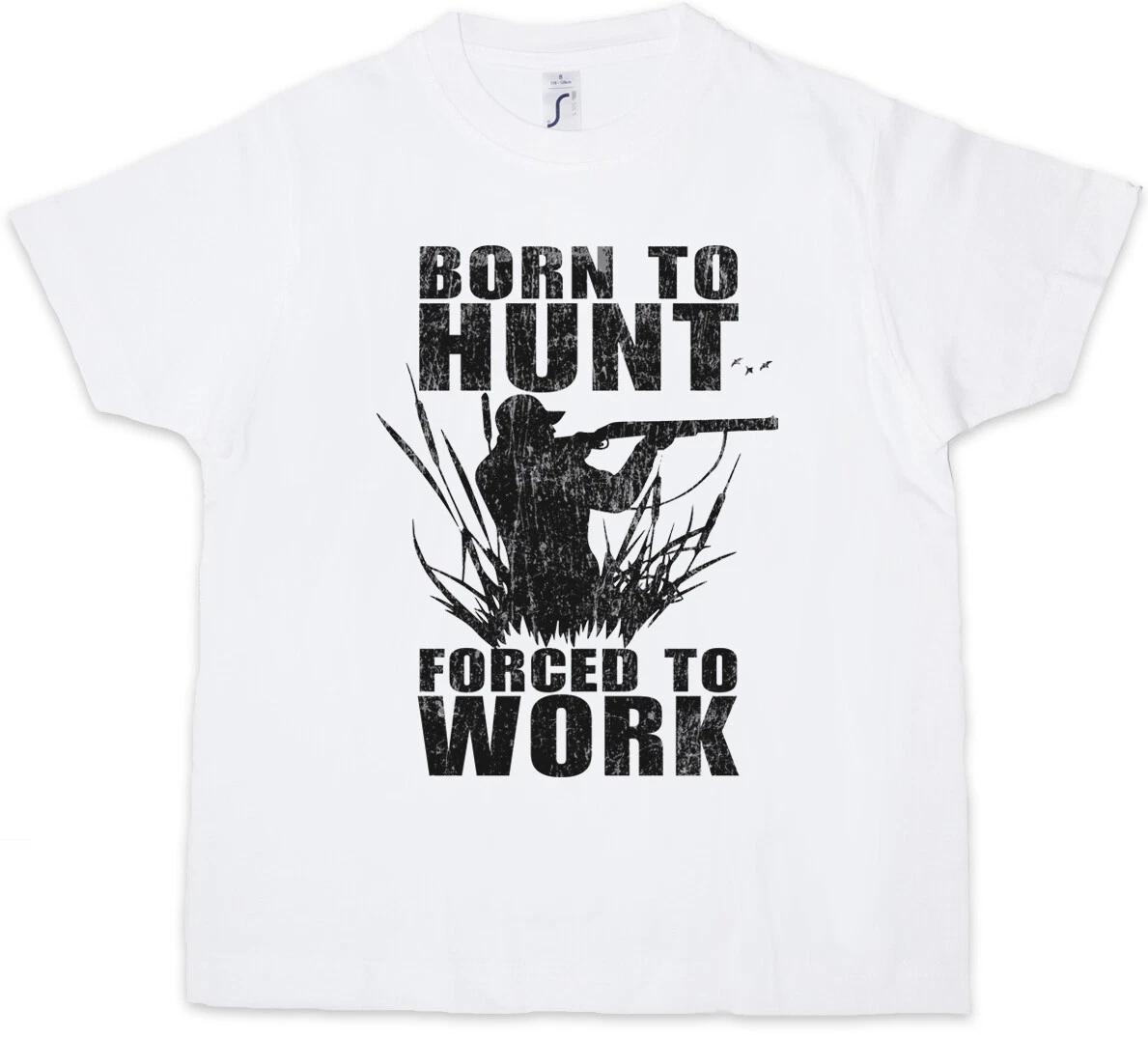 BORN TO HUNT Kids Boys kids boys T-Shirt Hunter Deer Bear Hunting Sports Rifle Hunt 140