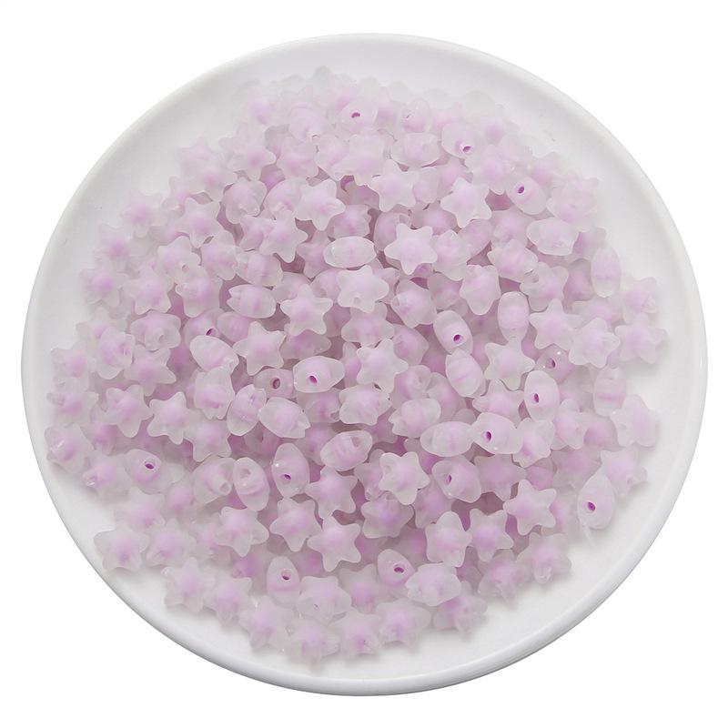 Frosted Acrylic Round Beads for DIY Jewelry and Beading Accessories