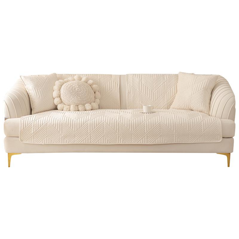 Sofa Cushion for All Seasons, Non-slip, Thickened Plush Cushion for Winter, Simple Modern Sofa Cover with Cloth Towel