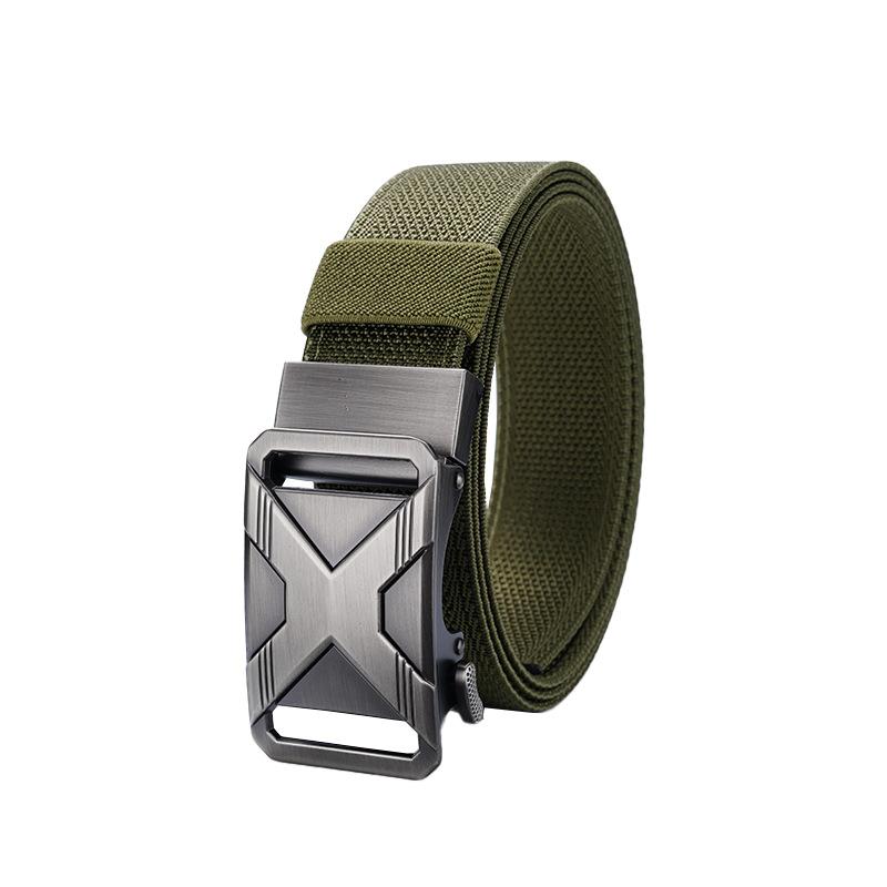 New Hot-Selling Belt Men'S Automatic Buckle Nylon Tactical Braided Belt Middle-Aged And Young Outdoor Belt Simple Wind Belt