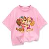 Summer Cartoon Cute Skye Print T-Shirt for Girls Casual Round Neck Short Sleeve Design Perfect for Toddlers Everyday Wear Holidays