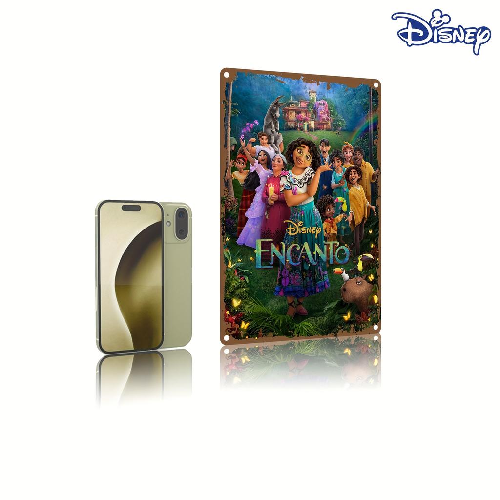 1 Stück Disney Encanto Metallblechschild - Magische Casa Madrigal Szene mit Mal, Vintage Kolumbianisches Haus Kunst - Langlebige Eisenwanddekoration