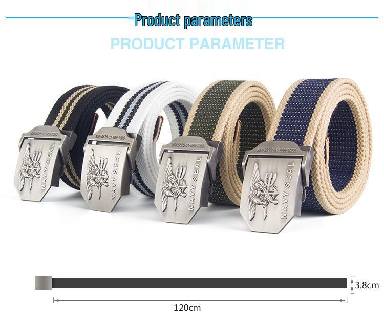 Navy SEALs US Canvas Waist Belt Men's Leather Belt