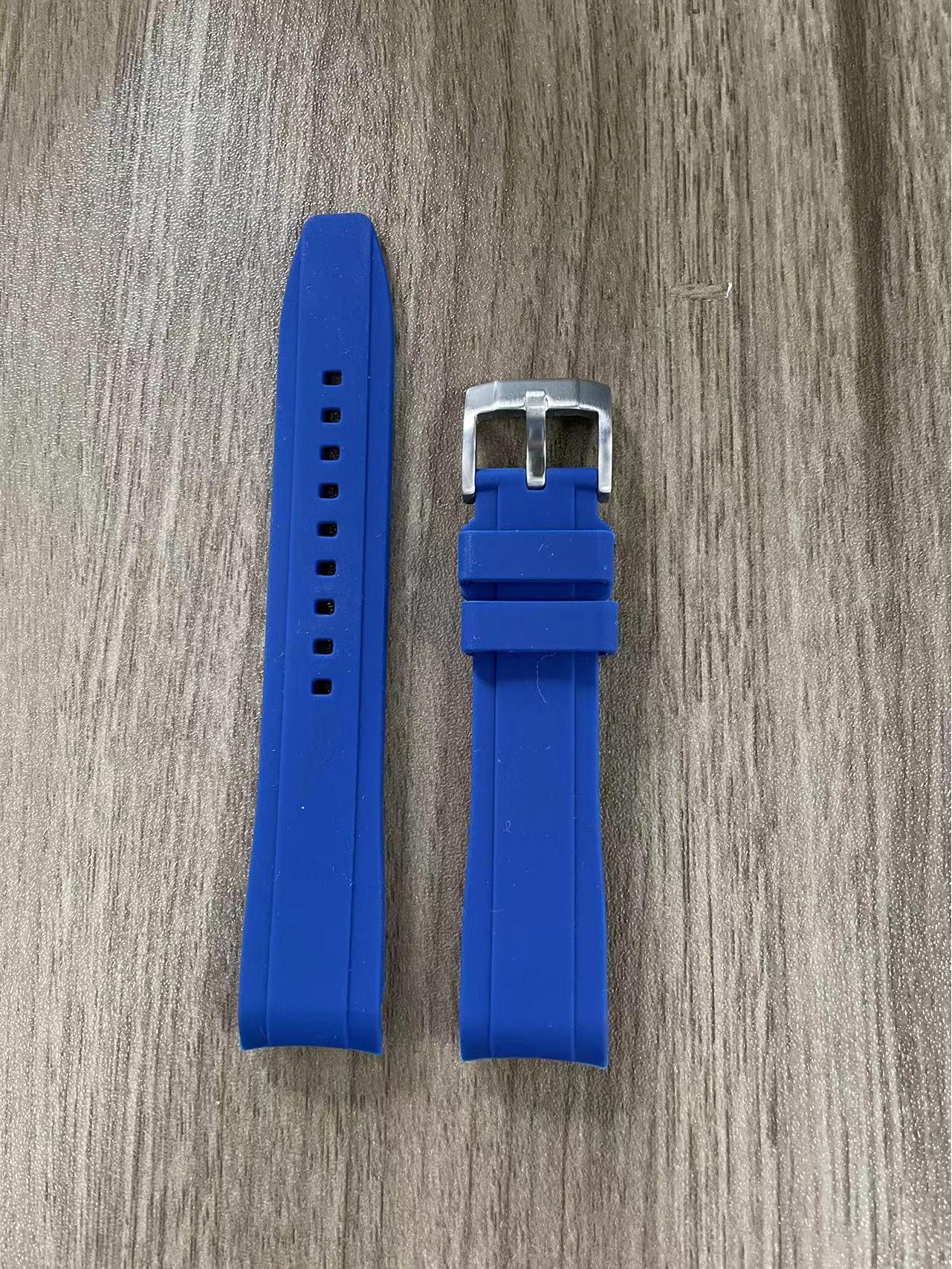 

Вигнутий силіконовий ремінець для Omega x Swatch Moonwatch, 20/22 мм 22mm синій