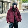 Short down jacket for women and small people, thickened in winter, new fashionable Ankola red and thin white duck down bread clothes are trendy.
