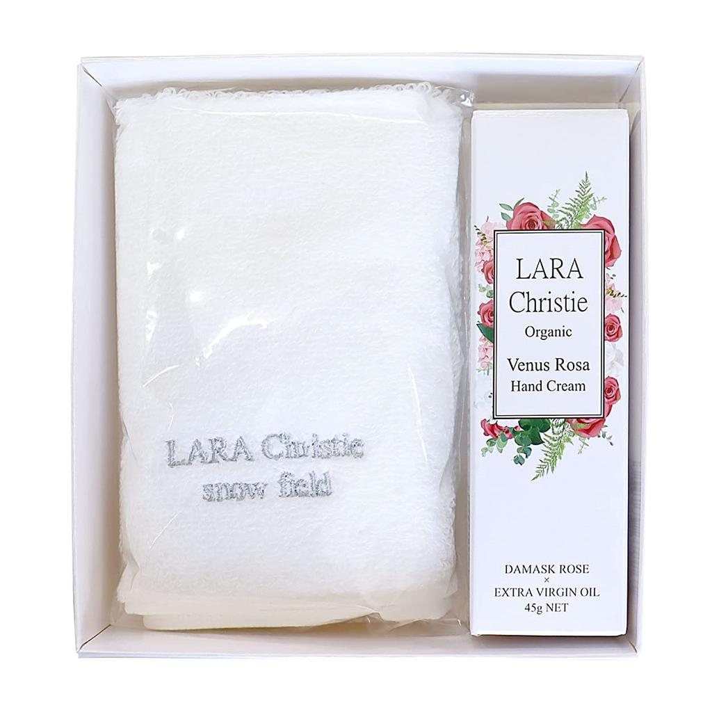 Lala Christie Imabari Snow Field Handkerchief Towel and Hand Cream Gift Set (lg-0001)