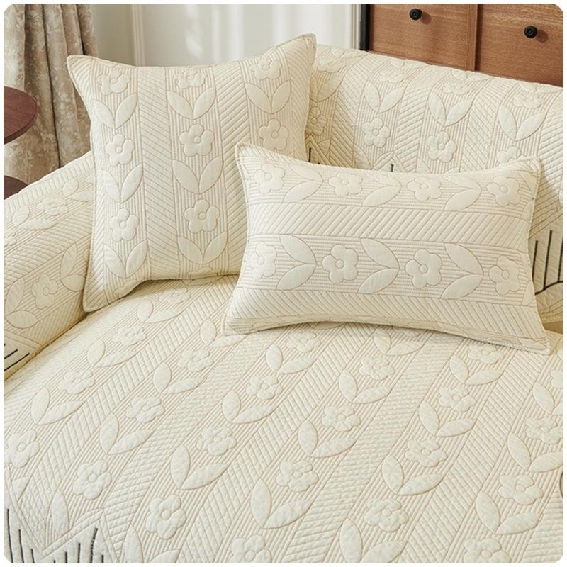 French Style All Cotton Sofa Cover Four Season Universal Sofa Towel Non-slip Anti-dirty L Shaped Corner Couch Cover Home Decor