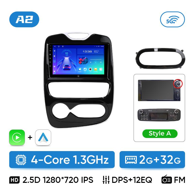 Ainavi Car Radio For Renault Clio 4 2012 - 2018 Wireless Carplay Android Auto Multimedia Player Stereo 2Din 4G Wifi DSP
