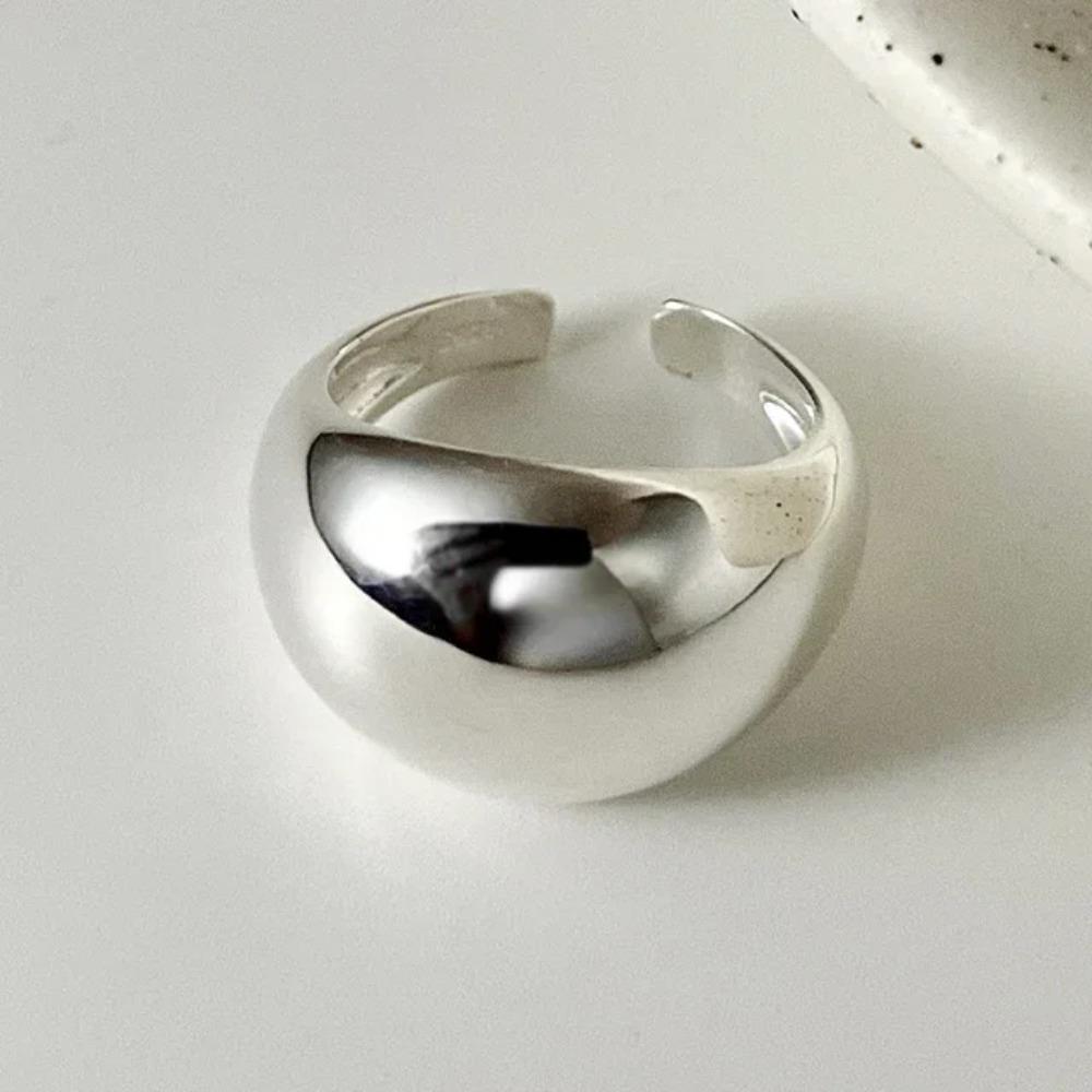 925 Silver Rings for Women Geometric Handmade Irregular Strip Ring Fashion Jewelry Gift