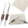 Ceramic Honeycomb Soldering Plate Reverse Tweezers Heat Resistant Pad Includes Ceramic Casserole for Jewelry Making Jewelry Soldering Kit