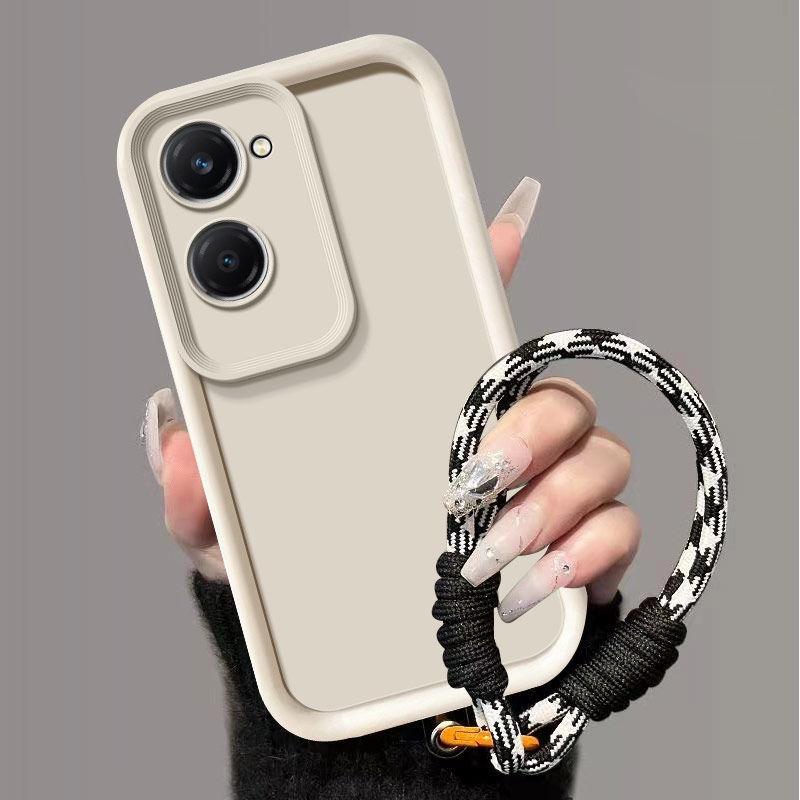 For vivo Y03 Case vivo Y03t Y18E Y18 Y18S Y18T T3 Lite 5G Phone Case Weaving lanyard Cover Skin Feel Protection Shockproof case