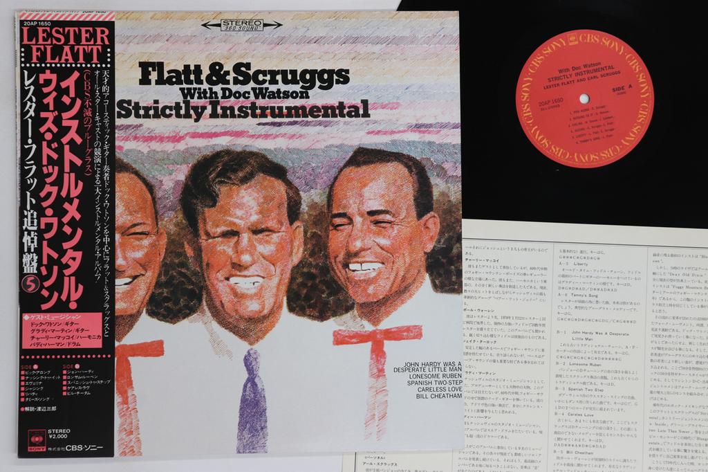 LP Record FLATT & SCRUGGS - Strictly Instrumental 20AP1650 COLUMBIA 1979 Japan Obi Country/Folk Used