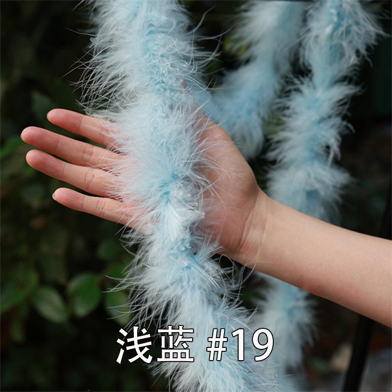 Color Encryption Thickened Feather Strip Diy Turkey Fluff Strip Wedding Decoration Clothing Skirt Accessories
