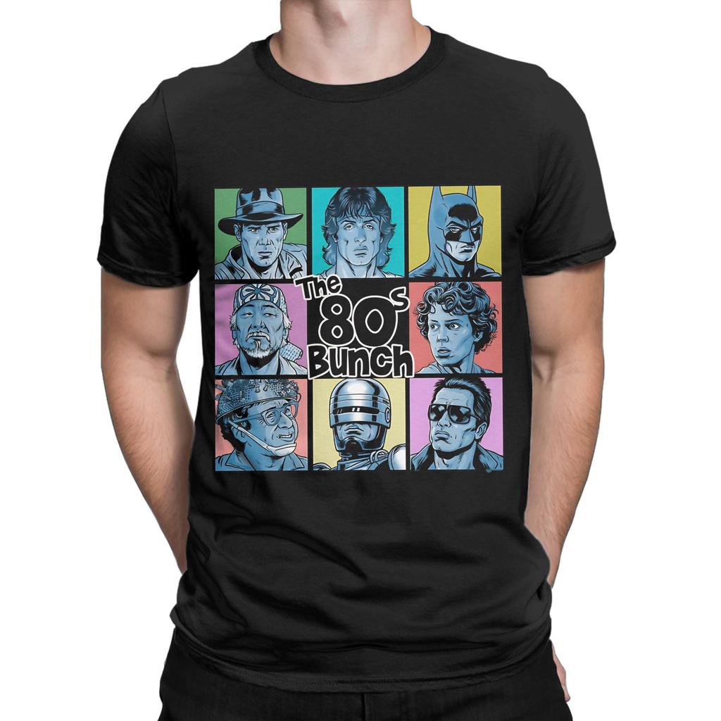 THE 80S BUNCH v2 Funny Graphic 100% Cotton T-Shirt The tTerminator Tees Tops For Men