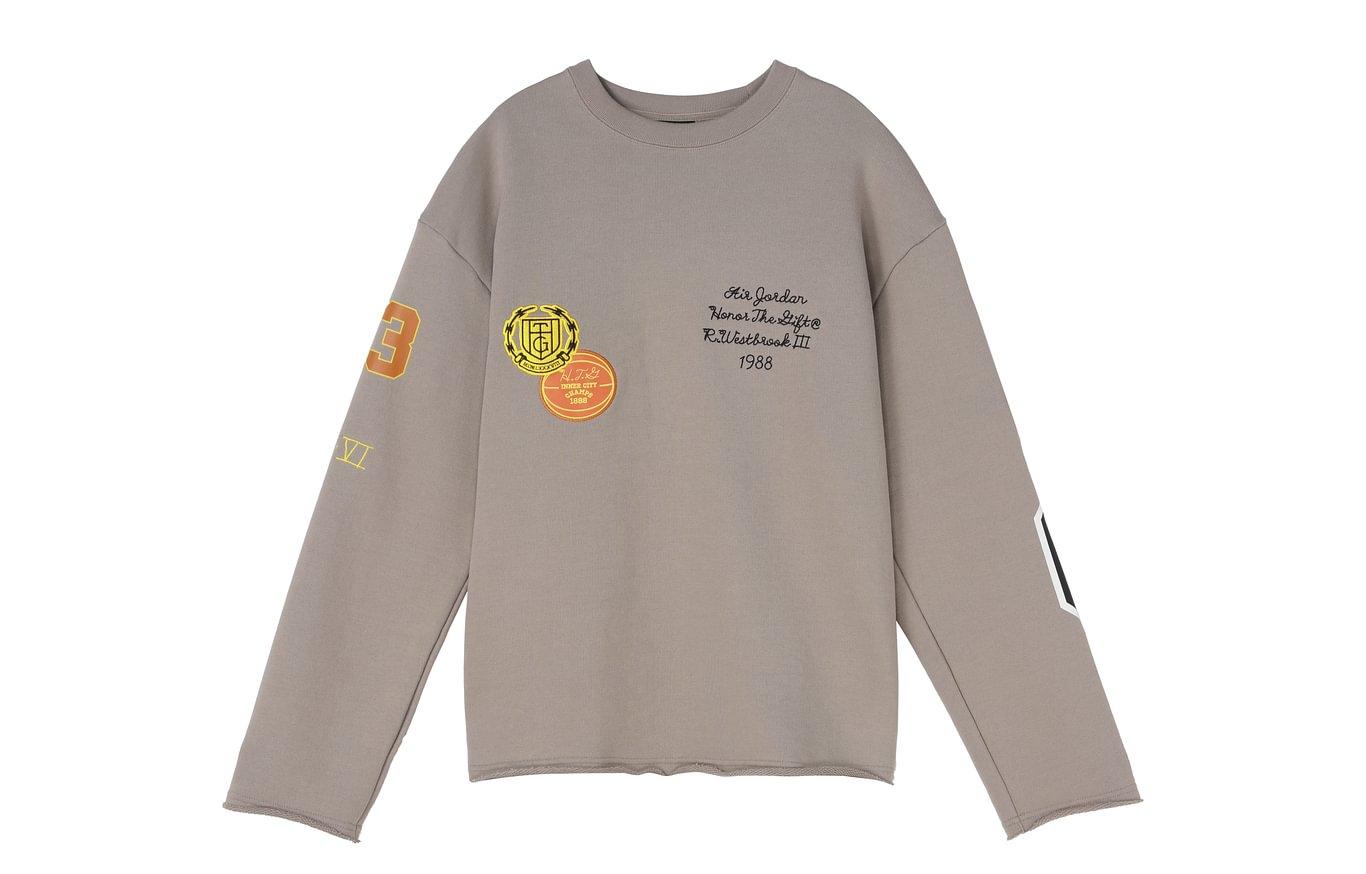 Jordan x HTG SS23 Sweatshirt Asia Version Men s Gray DX6240-087 M