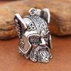 Vintage Design Viking Warrior Bell Pendant Motorcycle Wind Nordic Odin Guardian Bell Necklace Gift Jewelry Accessories