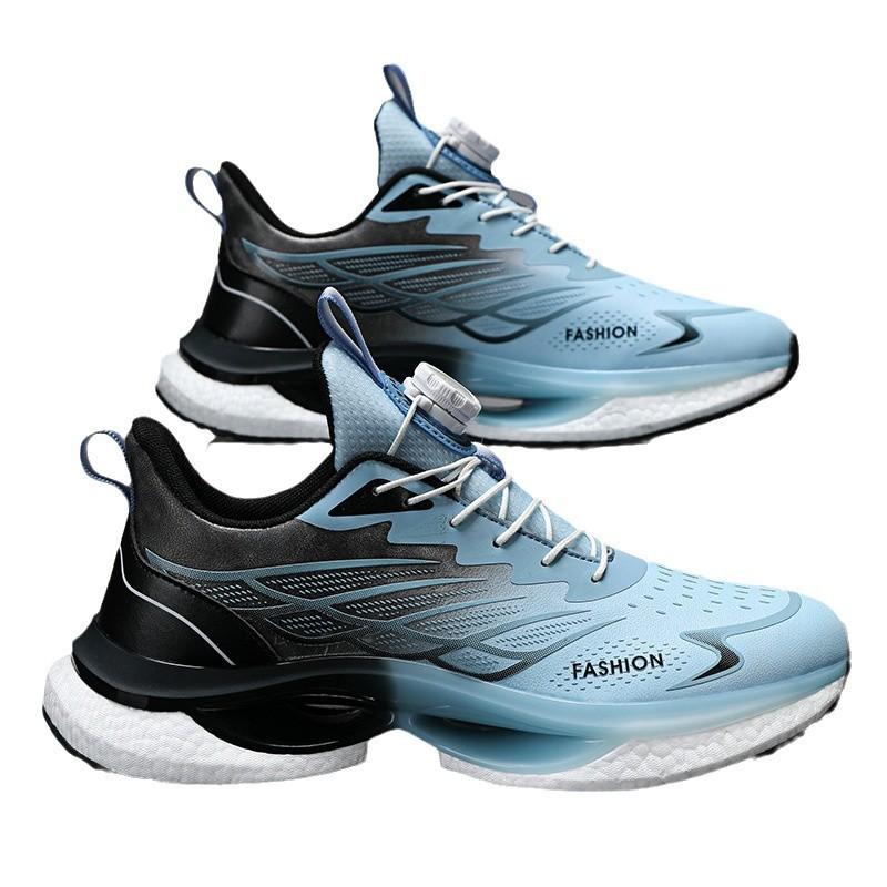 New Autumn and Winter Leather Surface Velvet Teen Rotating Buckle Trendy Men's Casual Shoes Men's Sports Men's Shoes Dad Shoes