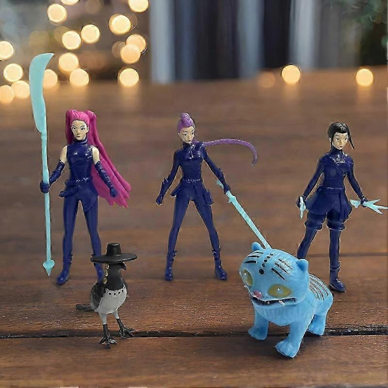 K-Pop Demon Hunters Action Figures Set, 5/12PCS Anime Model Collectibles, Desk Decor Ornament for Fans Gift