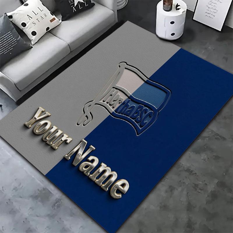 Hertha BSC Custom Name Carpet Rug for Living Room Bedroom Home Sofa Decoration,Kids play Non-slip Floor Mat