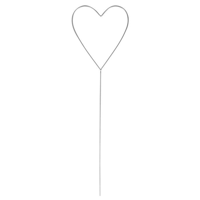 Coeur en fil de fer à piquer 30x8,5 cm
