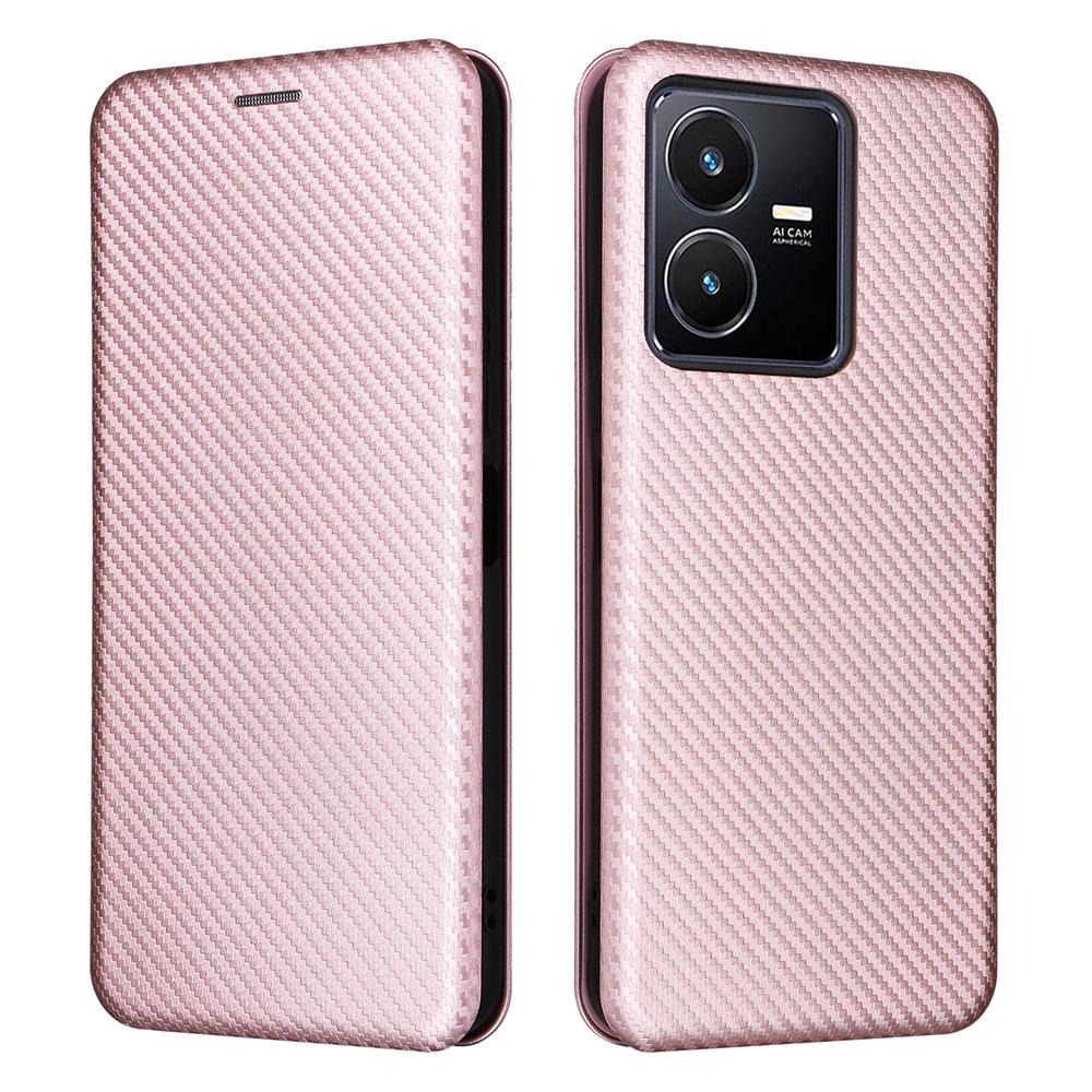 VIVO Y22S/Y35 Carbon Fiber Multi-card Flip Case - Simple, Neutral Design