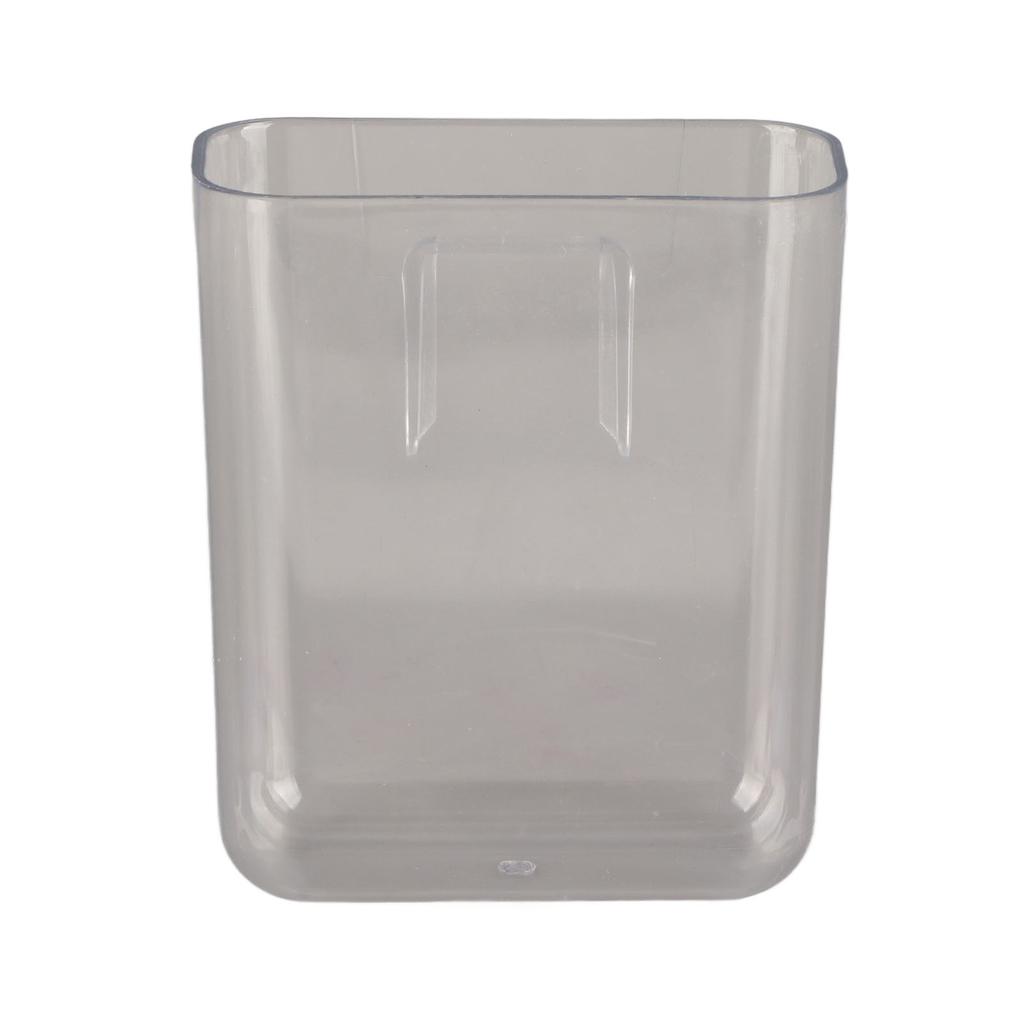 Adhesive Storage Bin Transparent Plastic Wall Mounted Floating Storage Holder Desk Organizer for