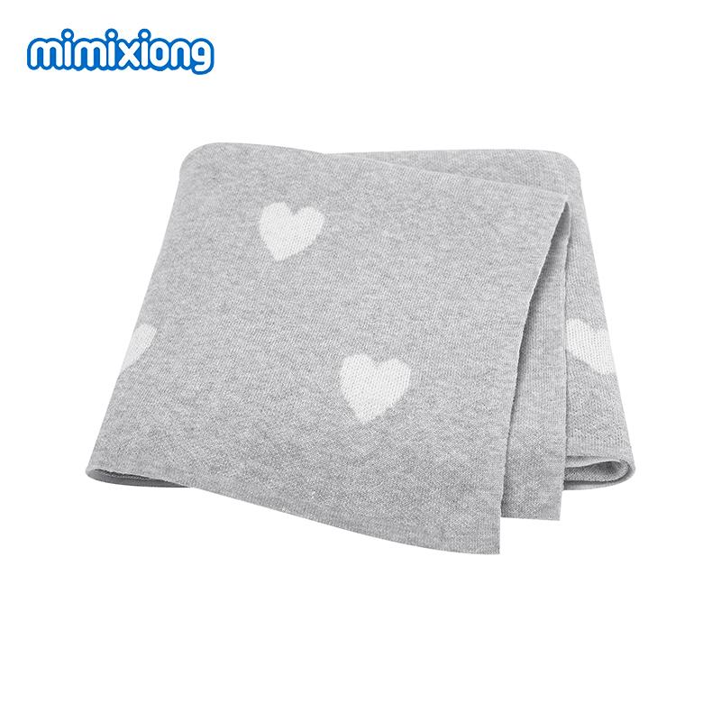Baby Blankets Quilts 90*70cm Knitted Newborn Boys Girls Stroller Basket Swaddle Wrap Sleeping Sack Infant Cotton Bedding Covers