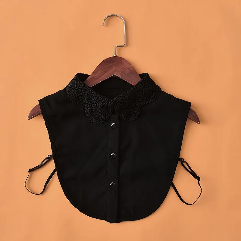 Shirt Fake Collars for Womens White Black Vintage Detachable Collar False Collar Lapel Turn Down Blouse Top Tie Decor
