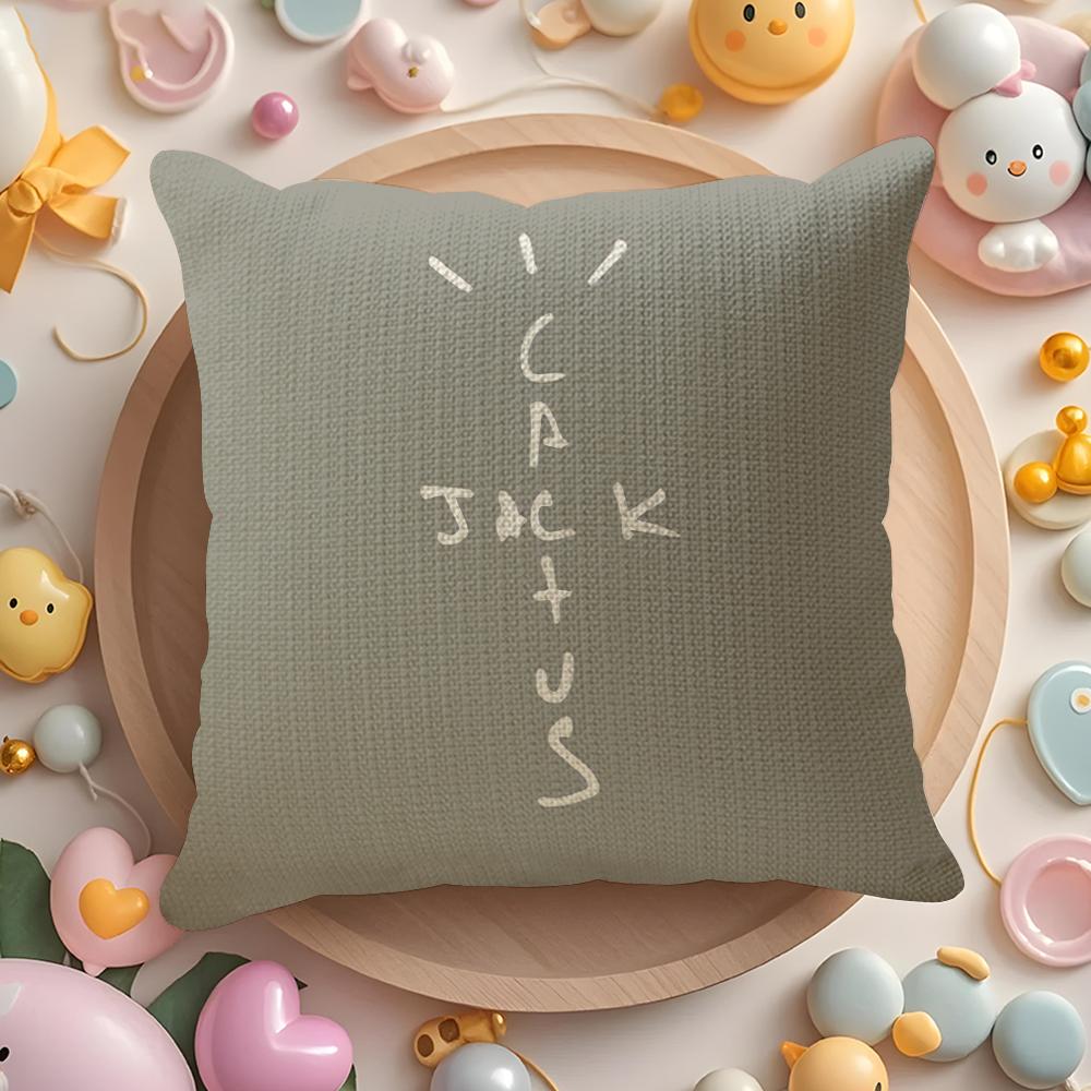 

Cool CCactus jack Cushion Cover Linen Organic Fabric DoubleSided Printing Breathable Pillow Case Sofa Home Decor Gift 30x30cm
