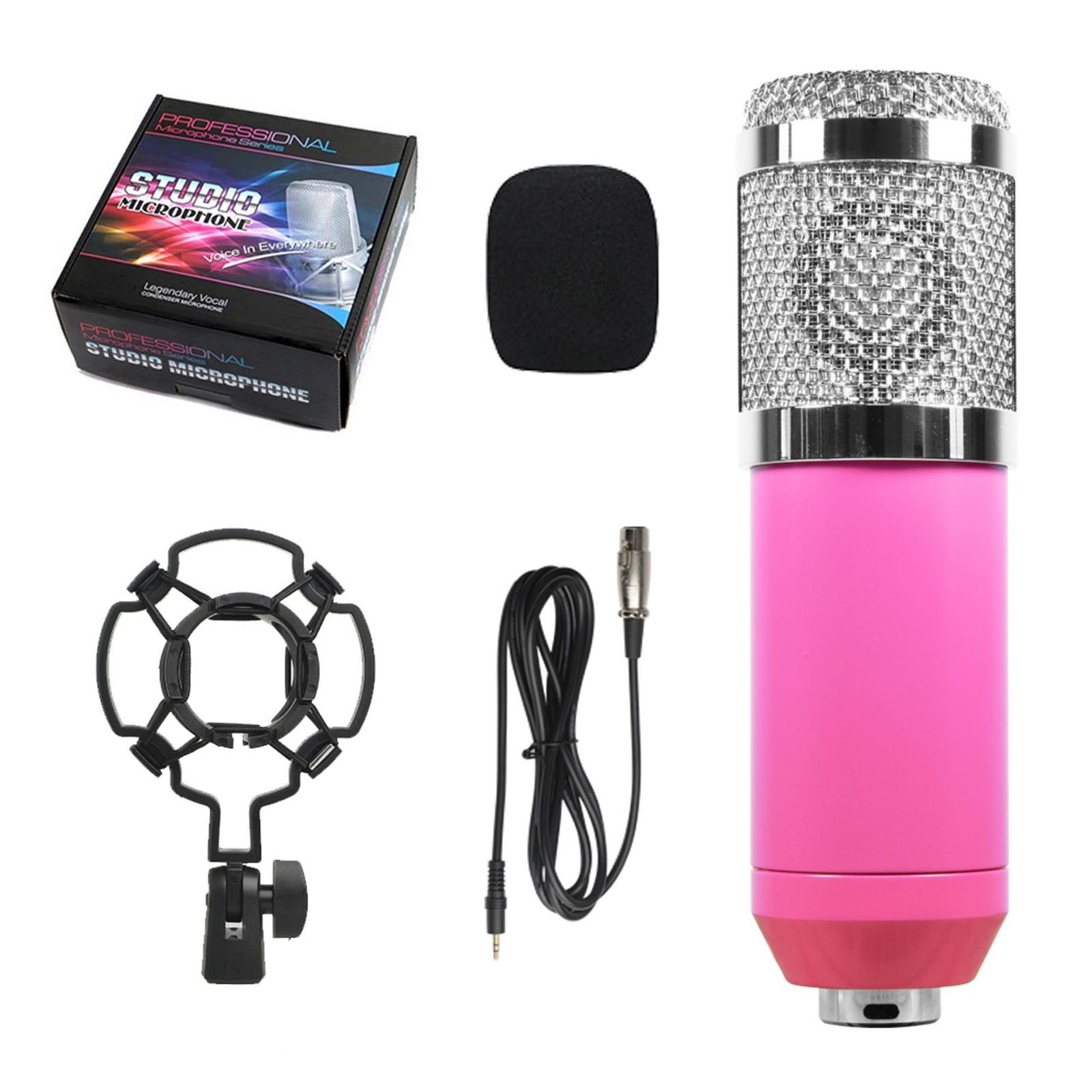 

Condenser microphone small set mobile phone computer anchor live karaoke recording microphone Bracket+windproof cotton+2.5M золотой/чёрный