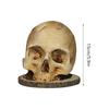 Skull Knife Holder Halloween Horror Kitchen Storage Head Rack Skeleton Knife and Fork Stand Desktop Ornaments Home Decoration