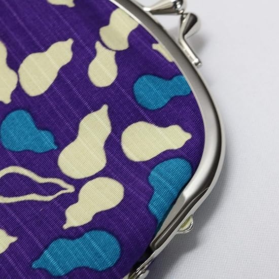 Kyoyu Made In Japan Gamaguchi (Clasp) Wallet Pouch, 100% Cotton, Lucky Charm, Approx. 12×11.5cm, Coi