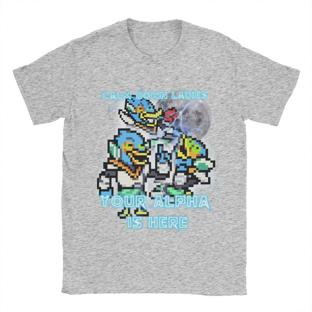 Divertente Calmatevi Ragazze Il Vostro Alpha È Qui Berdly Deltarune Maglietta Uomo Girocollo 100% Cotone Magliette Abbigliamento Compleanno