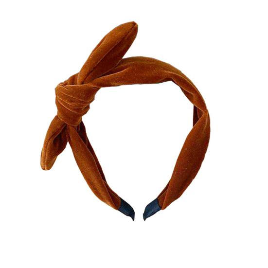 Hair Band Beautiful Rabbit Ears Comfortable Touch Pure Color Bowknot Female Head Accessories